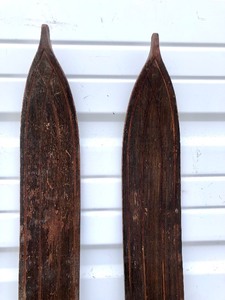 lot 306 image: 2 Pair of Antique Wooden Snow Skis