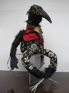 lot 30 image: Large The Raven by Edgar Allen Poe Plush Figure by Joe spencer - Gathered Traditions