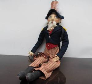 lot 32 image: 30 UNCLE SAM Plush Figure by Joe spencer - Gathered Traditions