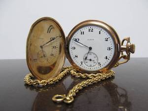 lot 55 image: Very Nice Working Antique Gold Filled ELGIN Pocket Watch
