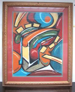 lot 58 image: Excellent Large Signed Original Abstract Painting - Signed Kistner