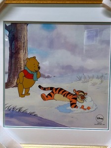 lot 327 image: Framed DISNEY Limited Edition Sericel - Winnie the Pooh - A Winter Blanket
