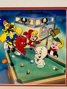 lot 336 image: Framed Vintage Animation Cel wCasper the Ghost & Others