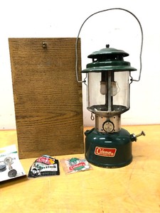 lot 395 image: Vintage COLEMAN Lantern wWood Case 
