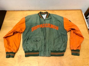 lot 406 image: Retro Vintage MIAMI HURRICANES Jacket by Mirage
