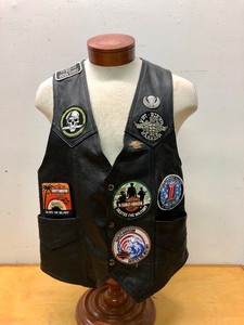 lot 409 image: Genuine Leather Motorcycle Jacket wPatches