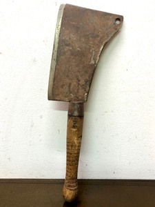 lot 410 image: Awesome Antique Butchers Cleaver