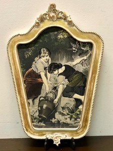 lot 417 image: Ornate Vintage French Silk Artwork