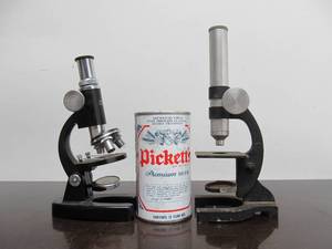 lot 64 image: Two Vintage Smaller Size Microscopes