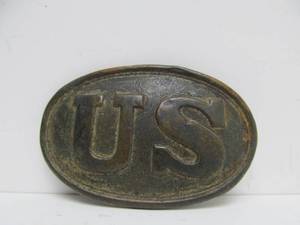 lot 77 image: 2 Old Civil War Belt Buckles