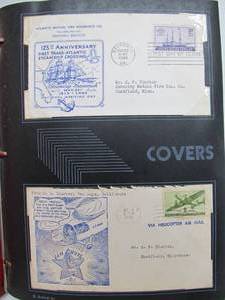 lot 71 image: Vintage 1940s era American Plate Block Stamp Album Full of Old First Days Covers Plate Blocks etc