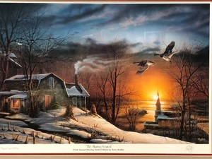 lot 85 image: Hand Signed Framed TERRY REDLIN Print - The Sharing Season 1st Annual