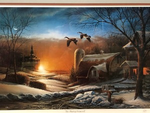lot 84 image: Hand Signed Framed TERRY REDLIN Print - The Sharing Season 2nd Annual