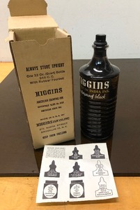 lot 107 image: LARGE NOS Vintage Bottle of Higgins American India Ink