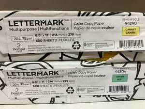 Green and Canary Copy Paper