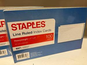 Large Lined Index Cards