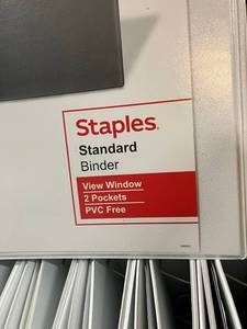 White 1-Inch Binders