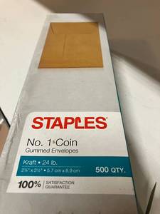 Small Coin Envelopes