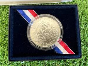 WW2 50th Anniversary Uncirculated Silver Dollar - 26.73 grams 90% Silver