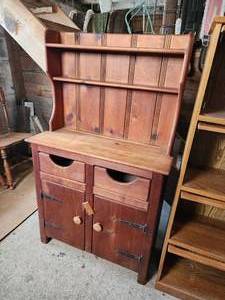 lot 42 image: Real Wood Kitchen Buffet Storage Cabinet