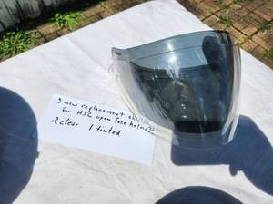 lot 60 image: Lot of (3) Motorcycle Replacement Face Shields for HJC Helmet