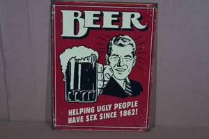 lot 85 image: Metal Beer Sign