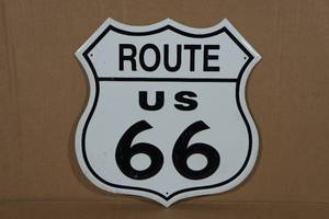 lot 86 image: Raised Metal Route 66 Sign