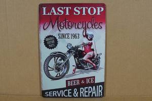 lot 90 image: Motorcycles Metal Sign