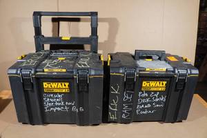 lot 135 image: 2 DeWalt Tough System Tool Boxes