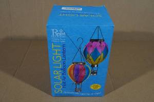 lot 148 image: Hot Air Balloon Solar Lantern -Small, Rainbow
