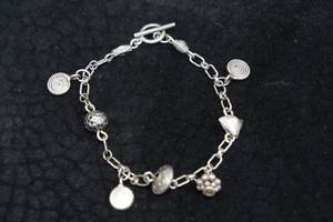 lot 164 image: Silver Tone Charm Bracelet