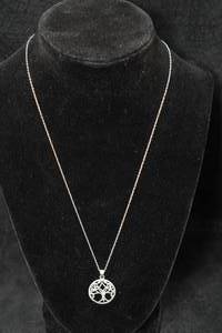 lot 169 image: Sterling Silver Tree of Life Pendant with Necklace