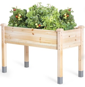 lot 35 image: MIXC Wooden Raised Garden Bed with Legs 40Hx24Wx48L