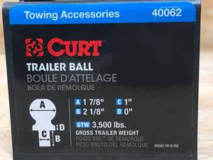 lot 52 image: Curt Trailer Ball Model # 40062 0806248.01