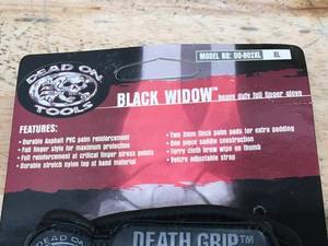 lot 77 image: Death Grip Work Gloves Size XL Model # DO-802XL