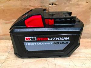 lot 20 image: New Milwaukee M18 Red Lithium High Output 12Ah Battery (Retail $249)