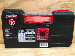 lot 89 image: Craftsman V-Series 21-Piece Metric 12-in Drive 6-point Shallow Socket Set Model # CMMT45755V