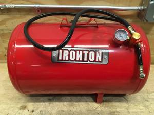 lot 121 image: Ironton 10-Gallon Portable Air Carry Tank Model # 48365