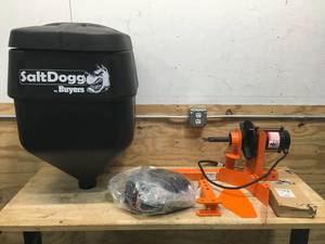 lot 2 image: Buyers Products SaltDogg 4.4 Cu Ft Truck Tailgate Mounted Rock Salt Spreader Model # TGSUVPROA (Retail $1253)