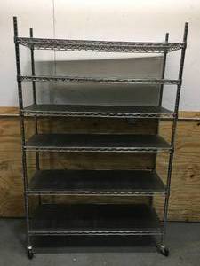lot 136 image: Wire Shelf On Wheels