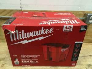 lot 37 image: Milwaukee 12 Gallon WetDry Vacuum Tank Model # 0932-20