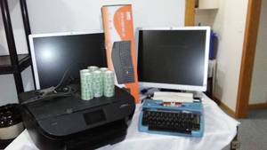 lot 101 image: HP Printer, Tape Refills (32 Rolls)  And More.