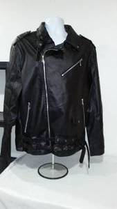 lot 25 image: New Black Biker Jacket.