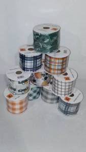lot 79 image: New Fall Decorative Ribbon (10). 2.5 in w X 9 Feet.