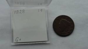 1828 Large Cent  Circulated Cent