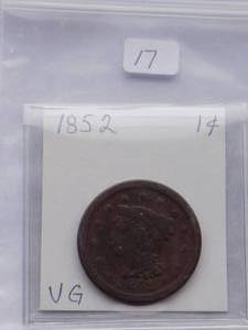 1852 Large Cent  Circulated Cent