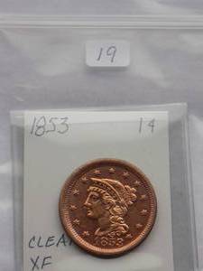 1853 Large Cent   Circulated