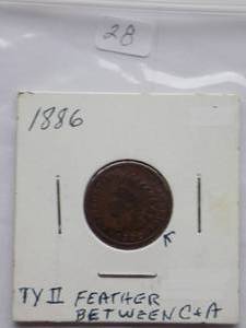 1886 Indian Cent Circulated