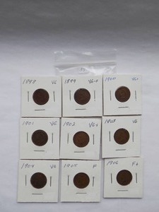 1900, 1901, 1902, 1903, Indian cent