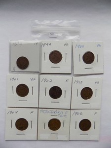 1900, 1901, 1902, 1903, Indian cent